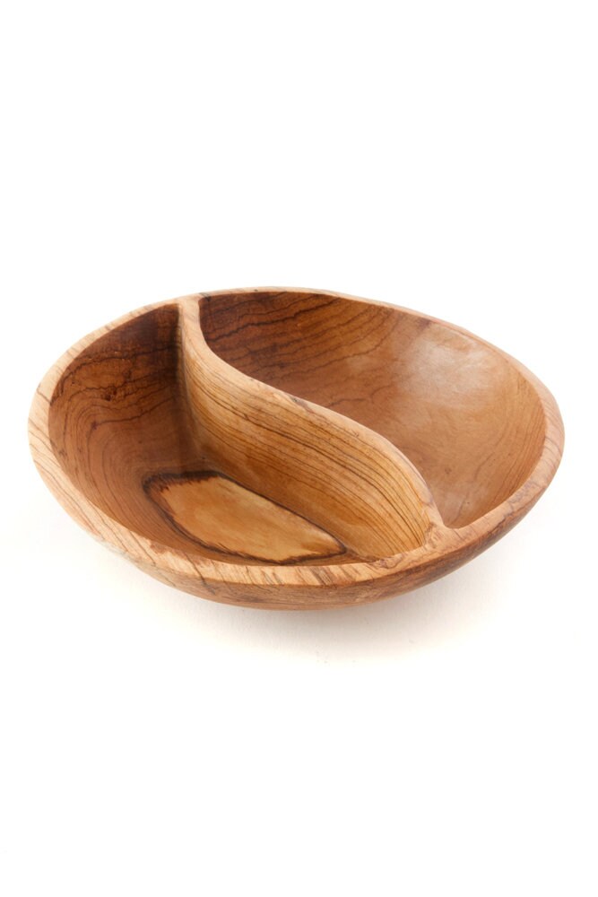 Wooden snack bowl, Small wooden bowl, Divided wood bowl, Wooden bowl handmade, Round wood bowl, oval wood bowl, gift idea, Decorative bowl