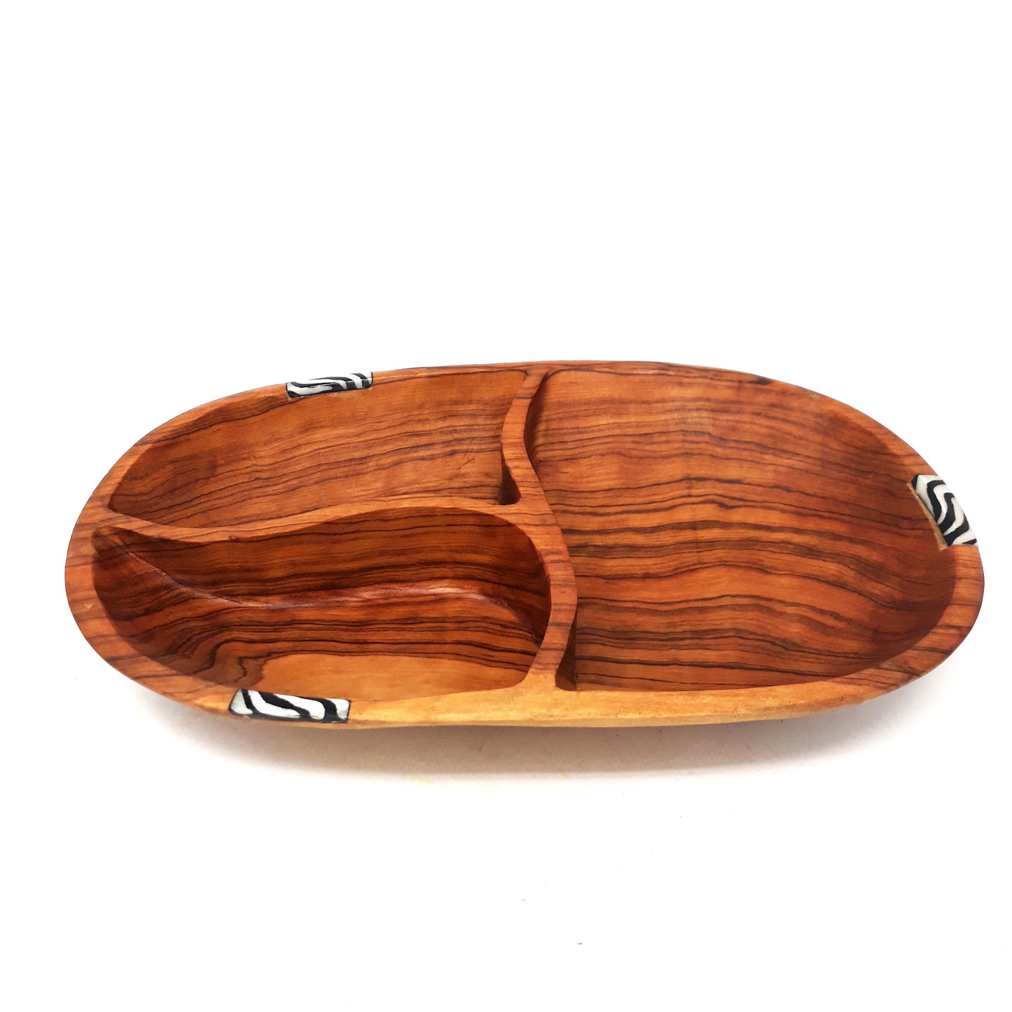 Wooden snack bowl, Small wooden bowl, Divided wood bowl, Wooden bowl handmade, Round wood bowl, oval wood bowl, gift idea, Decorative bowl