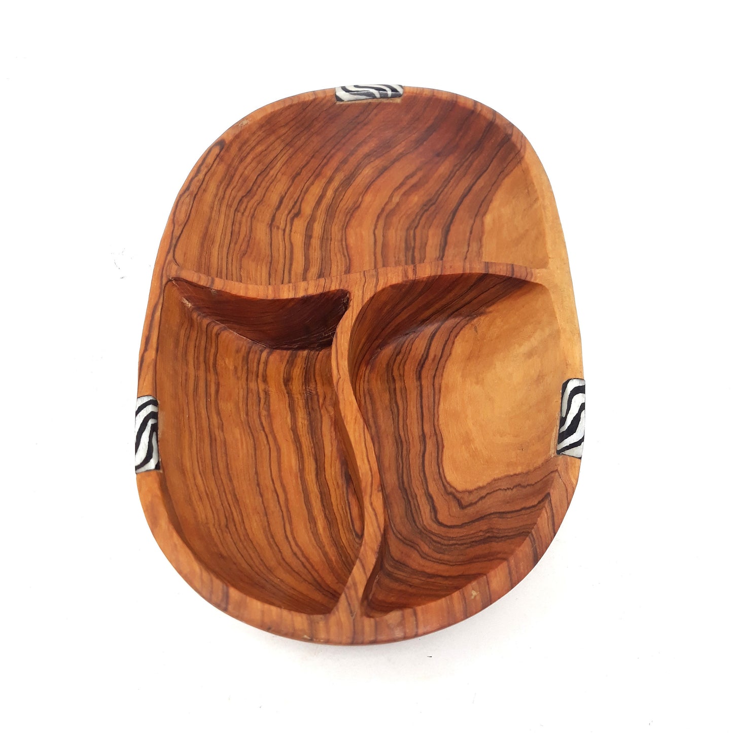 Wooden snack bowl, Small wooden bowl, Divided wood bowl, Wooden bowl handmade, Round wood bowl, oval wood bowl, gift idea, Decorative bowl