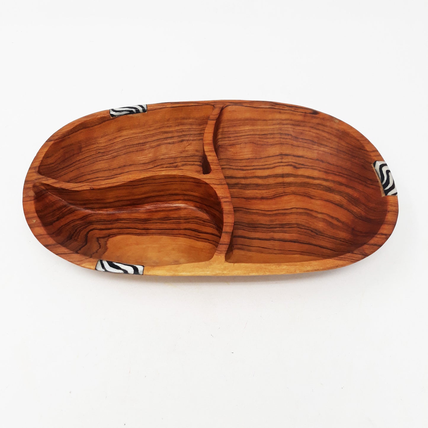 Wooden snack bowl, Small wooden bowl, Divided wood bowl, Wooden bowl handmade, Round wood bowl, oval wood bowl, gift idea, Decorative bowl