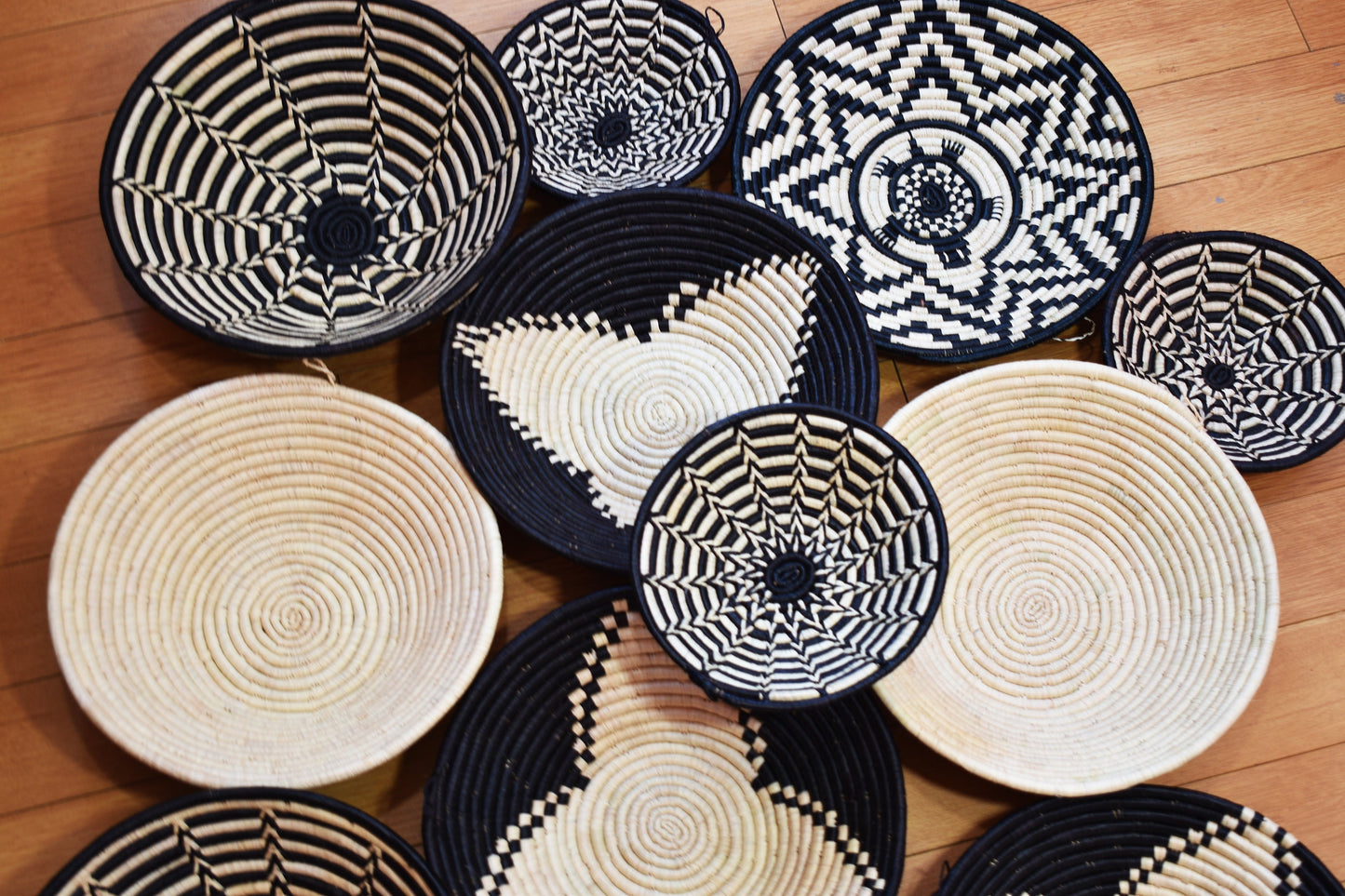 Woven Wall Basket Decor: African Boho Hanging Basket