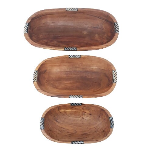 Wooden bowl set, Handmade bowls, wooden serving bowls, rustic wooden bowls, Rustic dough bowls , Housewarming gift, Chef gift, wooden gift,
