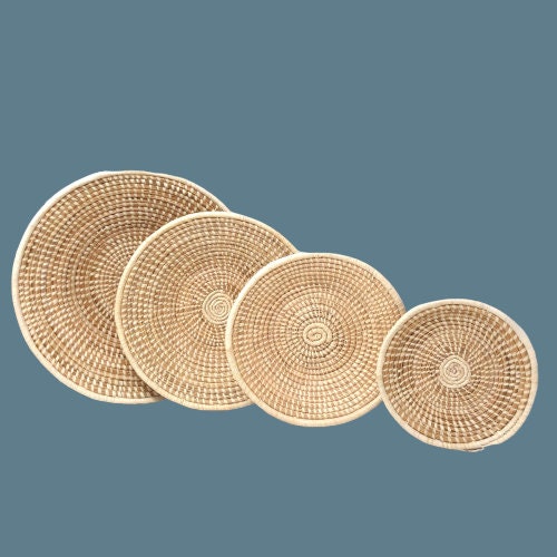 Woven Wall Basket: Natural Boho Decor, African Style
