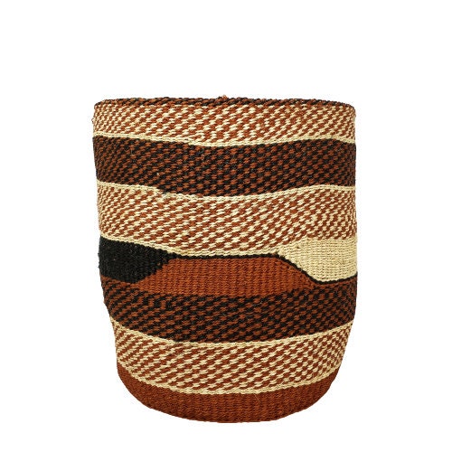 Handwoven Sisal Basket: Kenyan Planter, Storage Decor