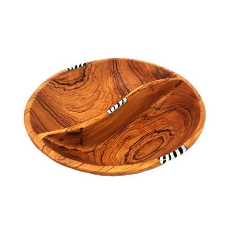 Bowls for eating, Wooden bowl round, Divided wooden bowl, Round wooden bowl, wooden snack bowl, small salad bowl, Olivewood bowl, salsa bowl