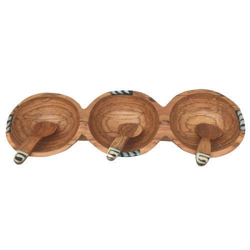 Wooden bowls with spoons, Wooden bowl small, Small wood bowl, Small wooden bowl set, Mini dip bowls, Small serving bowls, Christmas gift