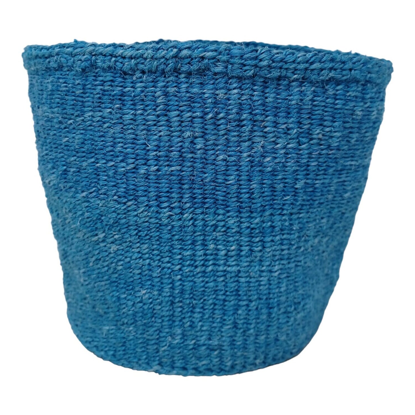 Handwoven Sisal Basket: 7" Boho Plant Pot Cover, Colorful Decor