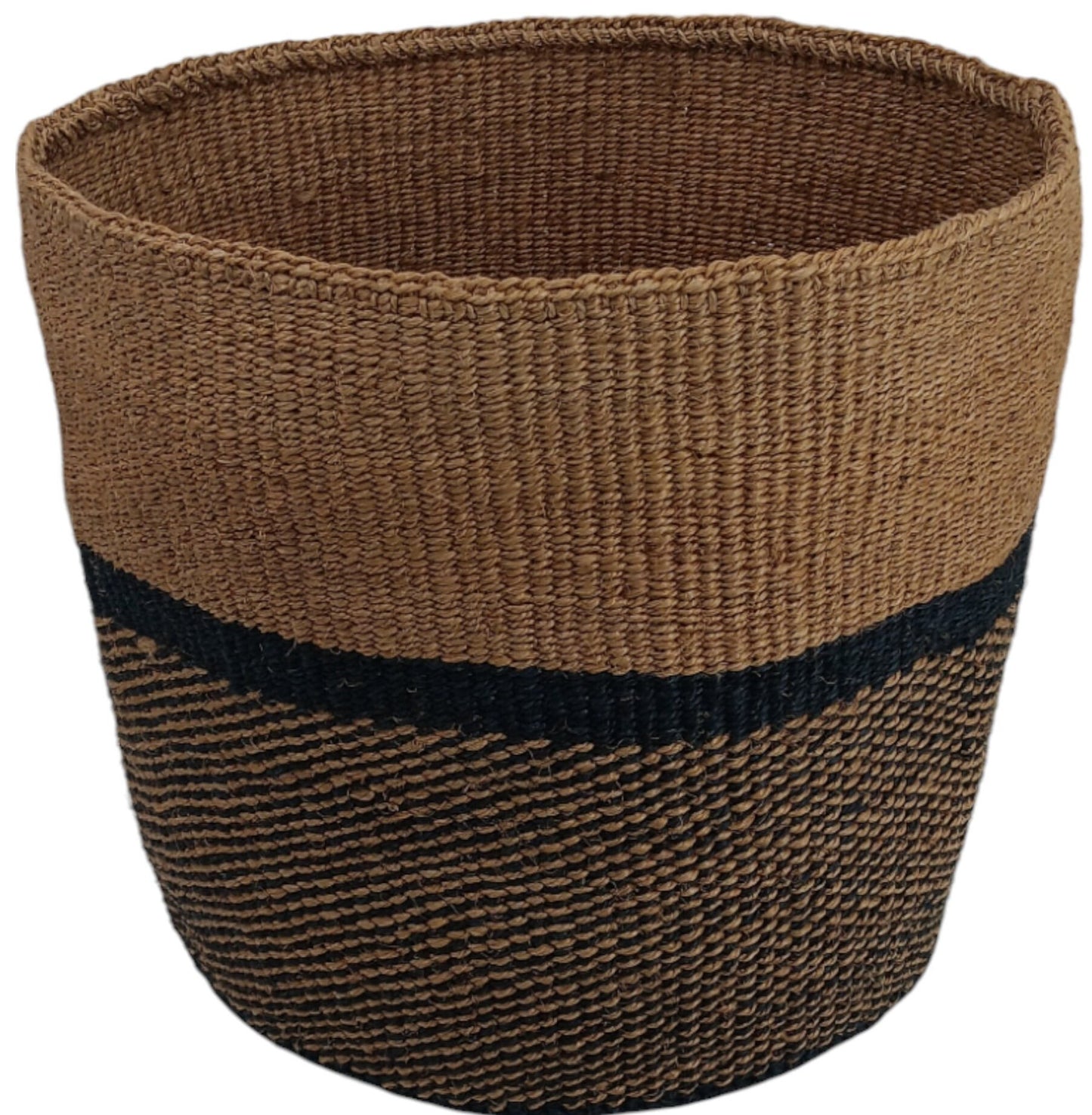 African Woven Basket: Sisal Plant Pot, Storage Basket