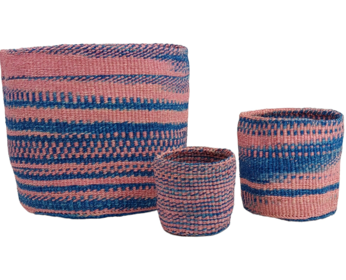 Woven Plant Basket: Handwoven Sisal Planter, African Storage Basket