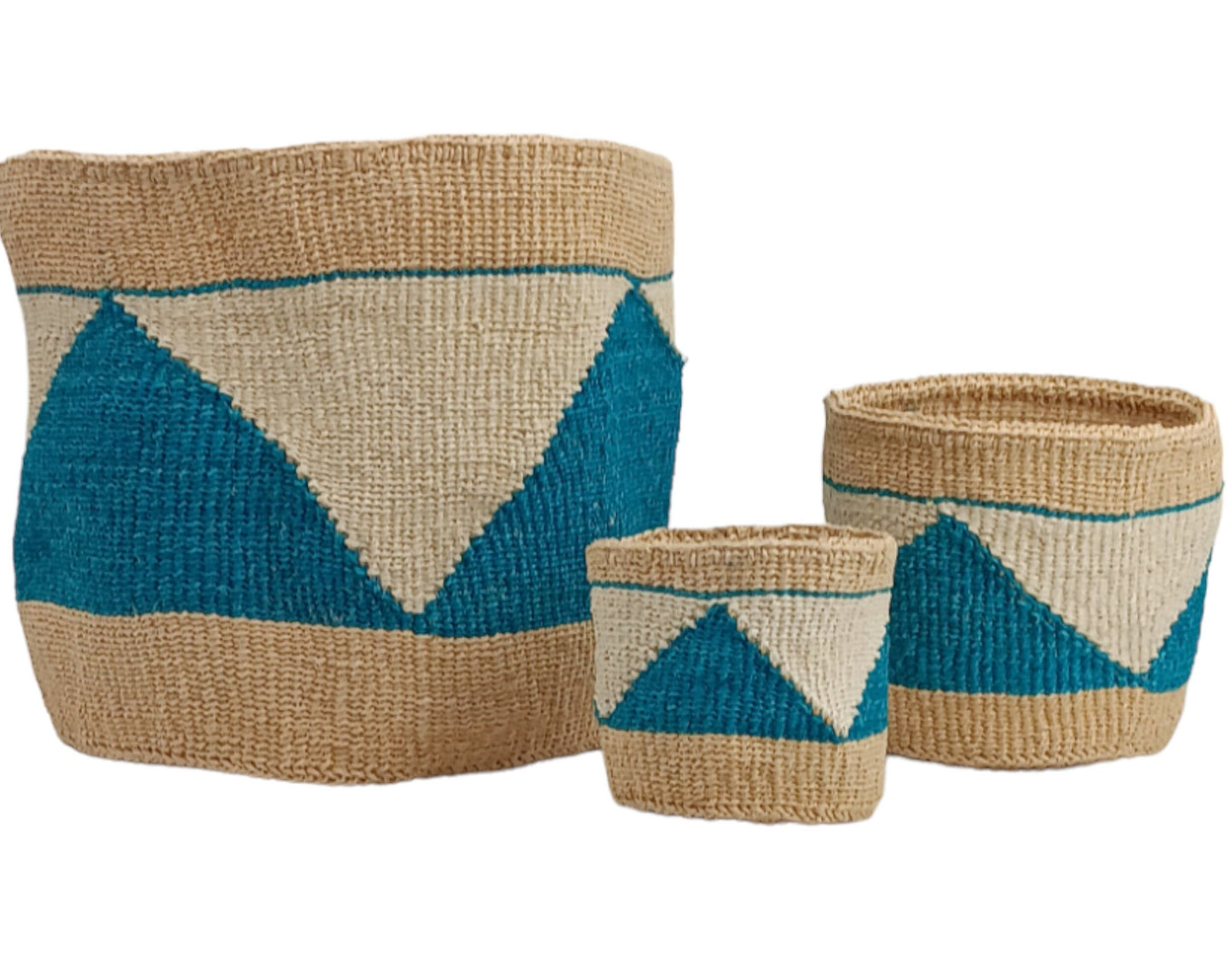 Handwoven Sisal Basket Planter: Boho Woven Plant Basket