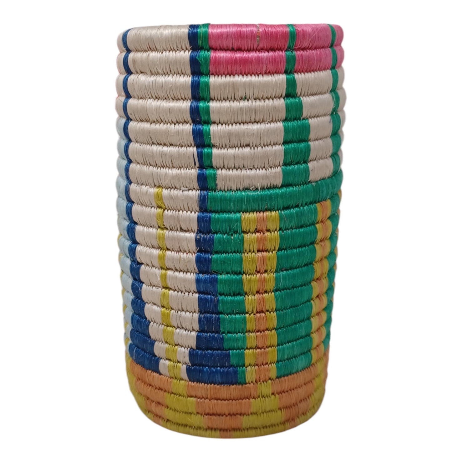 Handwoven Wicker Vase: Boho Farmhouse Decor, Dried Flower Basket