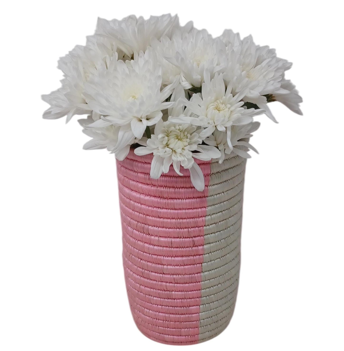 Boho Woven Flower Vase: Handmade Basket for Pampas Grass