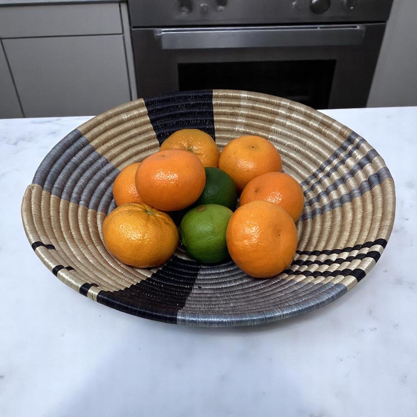Rustic Woven Home Decor Set – Bread Basket, Centerpiece Fruit Bowl & Sisal Vase | African Gift for Kitchen or Table Styling Ideas