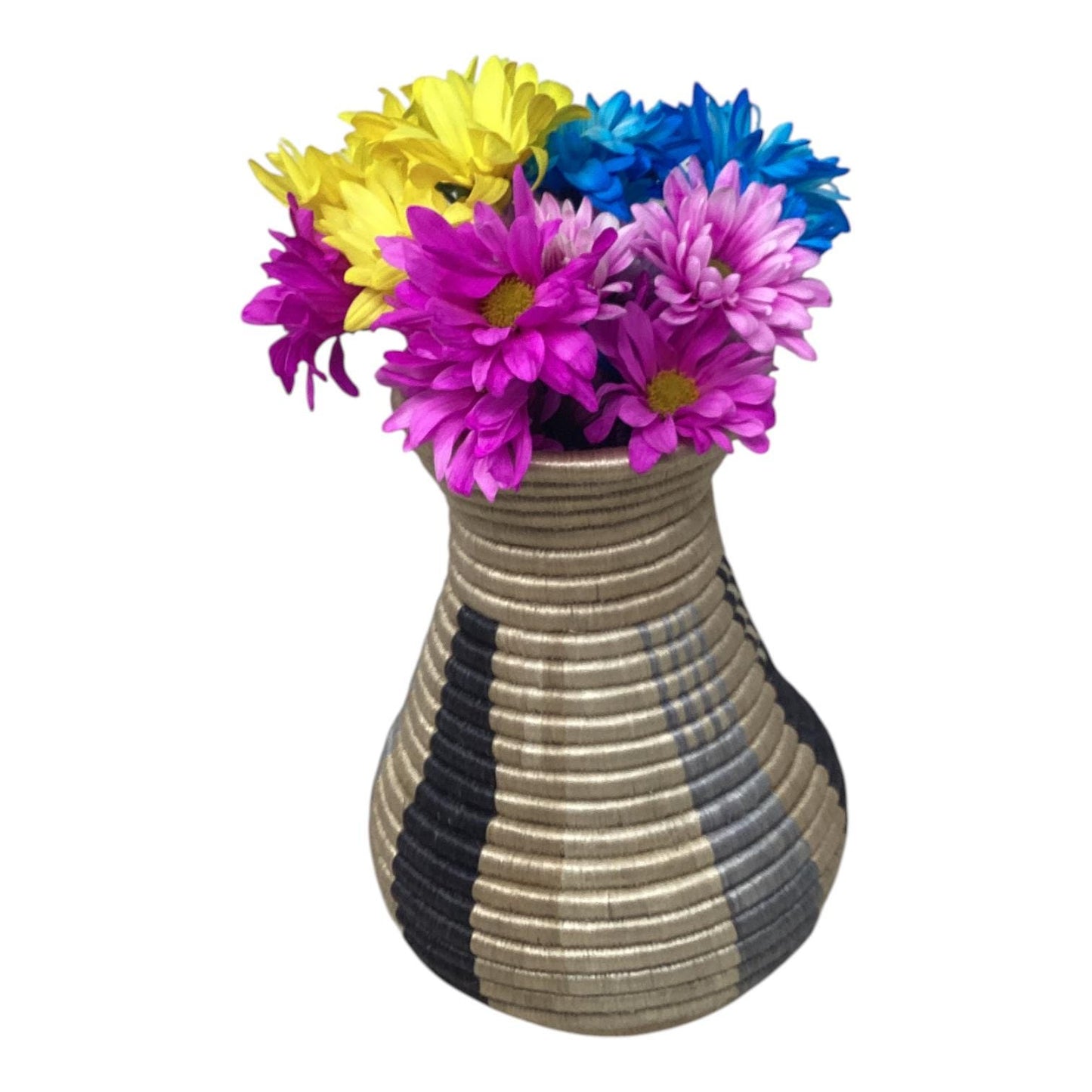 Rustic Woven Home Decor Set – Bread Basket, Centerpiece Fruit Bowl & Sisal Vase | African Gift for Kitchen or Table Styling Ideas