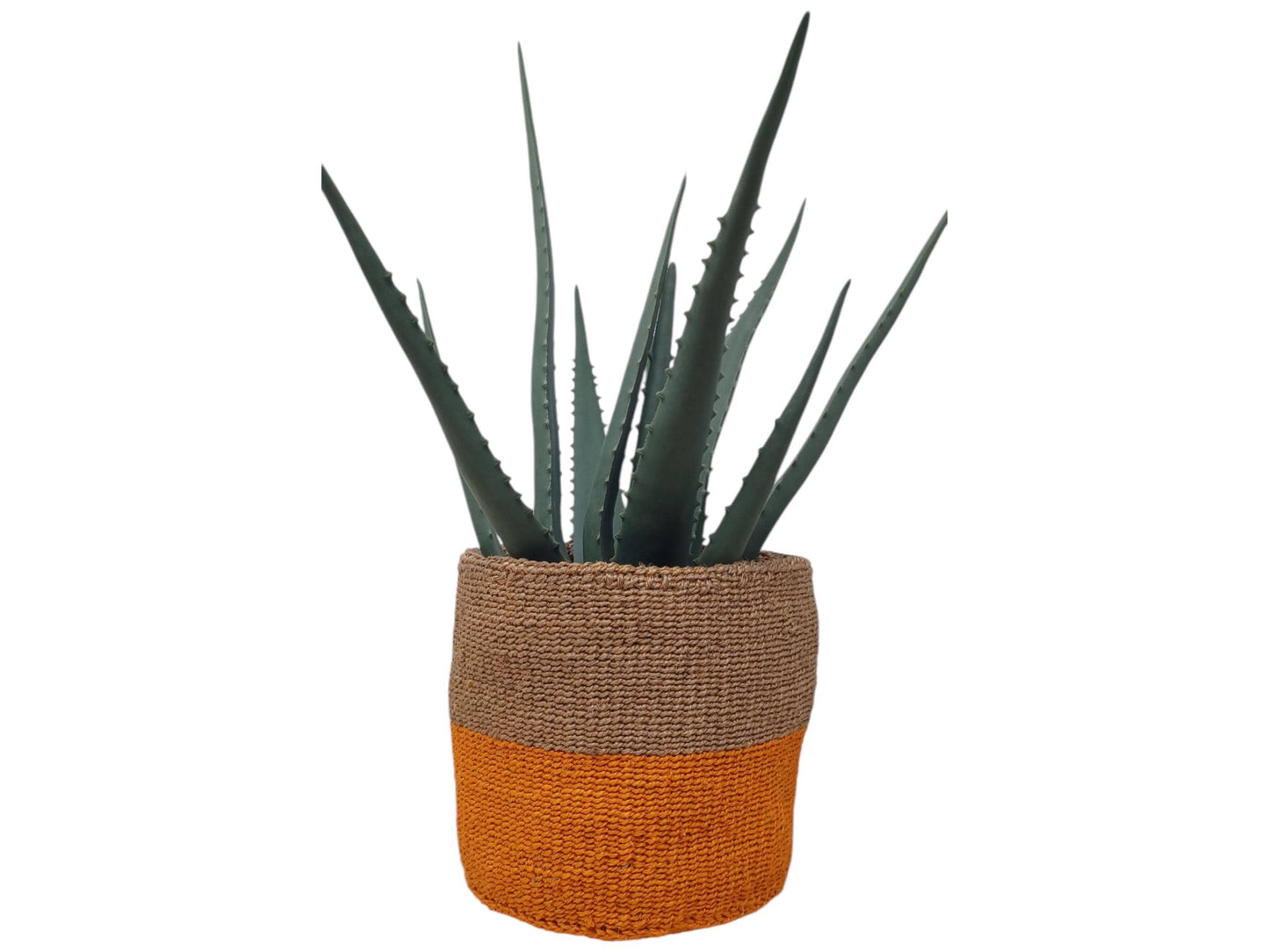Bright Woven Christmas Planter | 7” Holiday Basket for Plants & Festive Storage