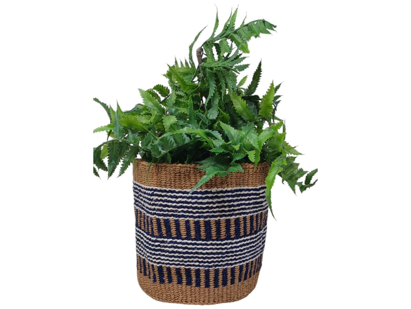 Colorful Christmas Basket | Handwoven Holiday Storage & Planter | 7” Bright Woven Décor