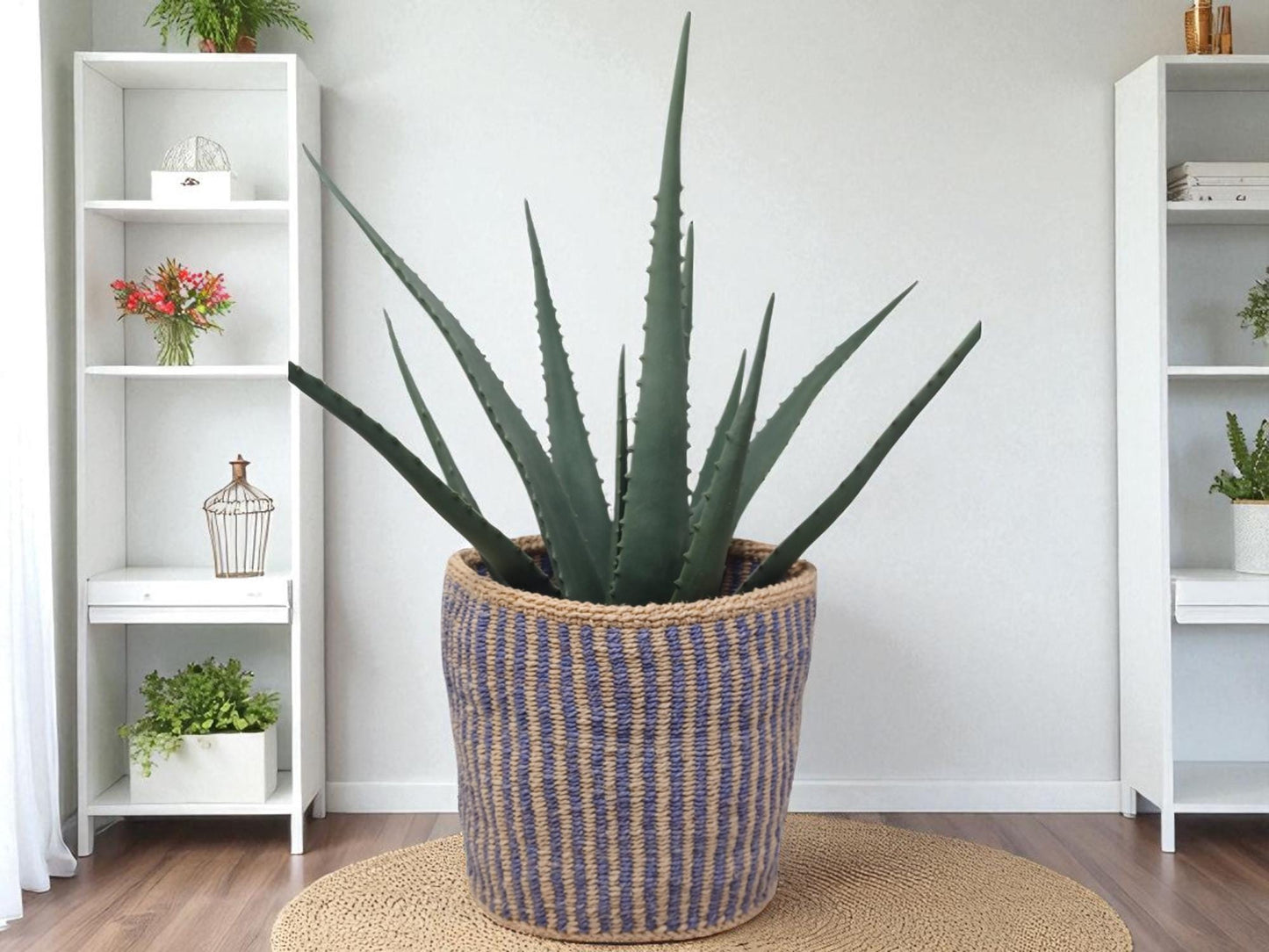 Eco-Friendly Handwoven Basket | 7” Natural Woven Basket for Sustainable Living