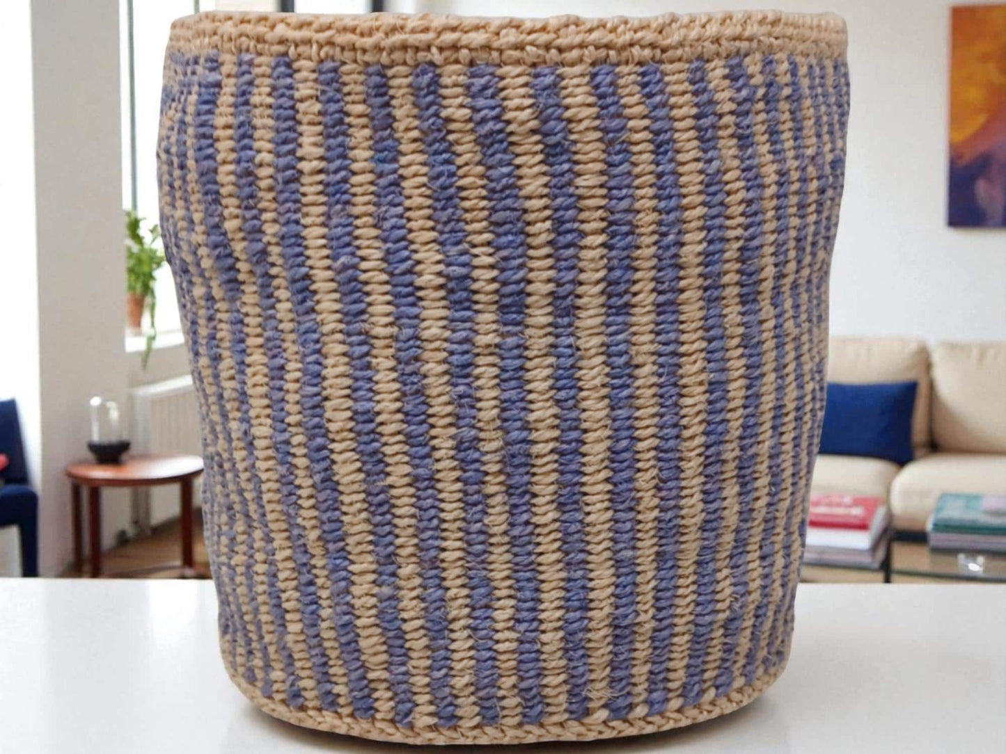Eco-Friendly Handwoven Basket | 7” Natural Woven Basket for Sustainable Living