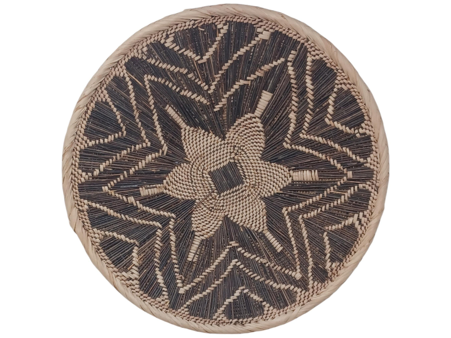 Handmade Tonga Basket Wall Art: Large Boho Woven Decor