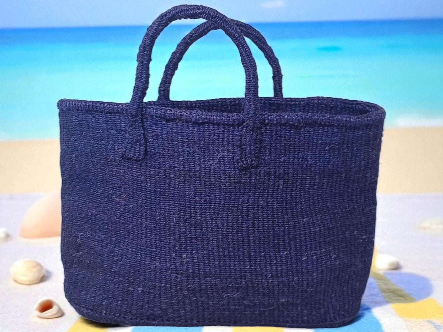 Handmade Sisal Tote Bag: Kenyan Woven Market Basket