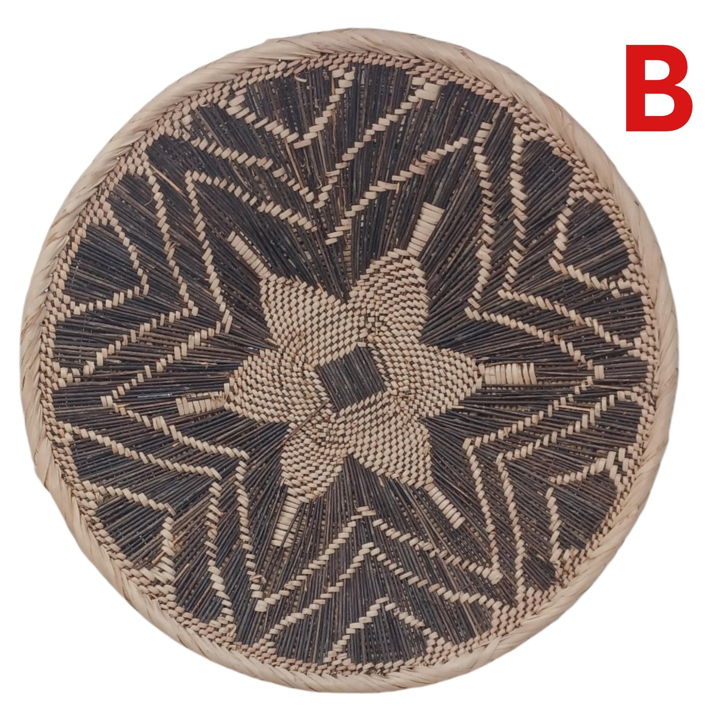 Large Binga Basket Wall Decor: Handwoven Tonga Art, Boho Style