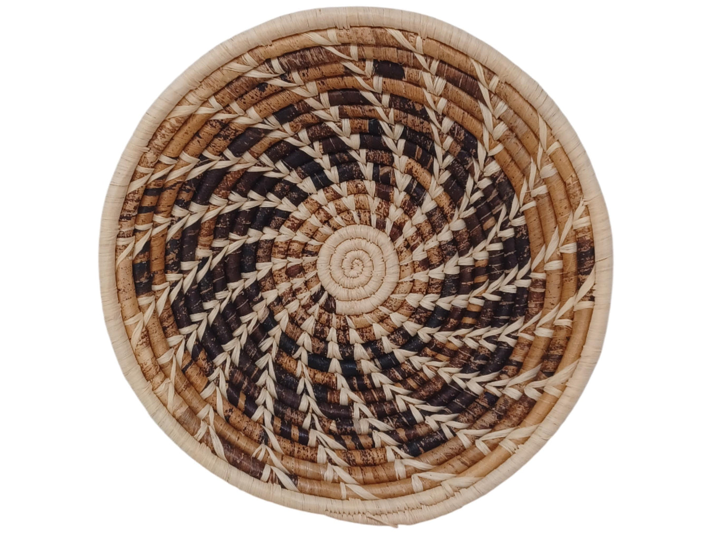 10” Handmade Sisal Fruit Bowl | Eco Woven Bread Basket | Boho Wall & Table Décor