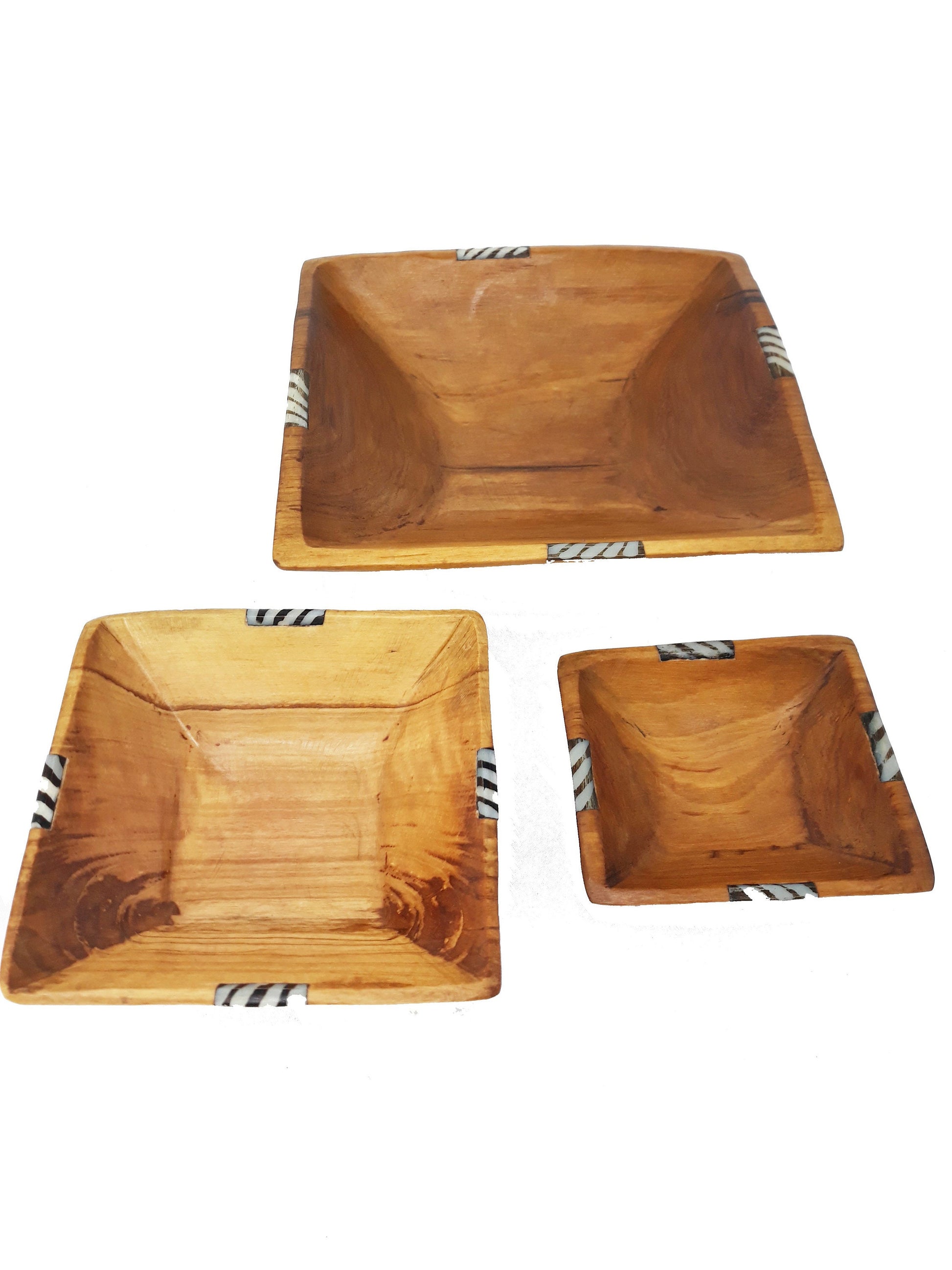 Rustic wooden bowls, wooden bowl set, Rustic bowl set, Housewarming gift, Chef gift, wooden kitchen gifts, Christmas gift idea, Mom gift