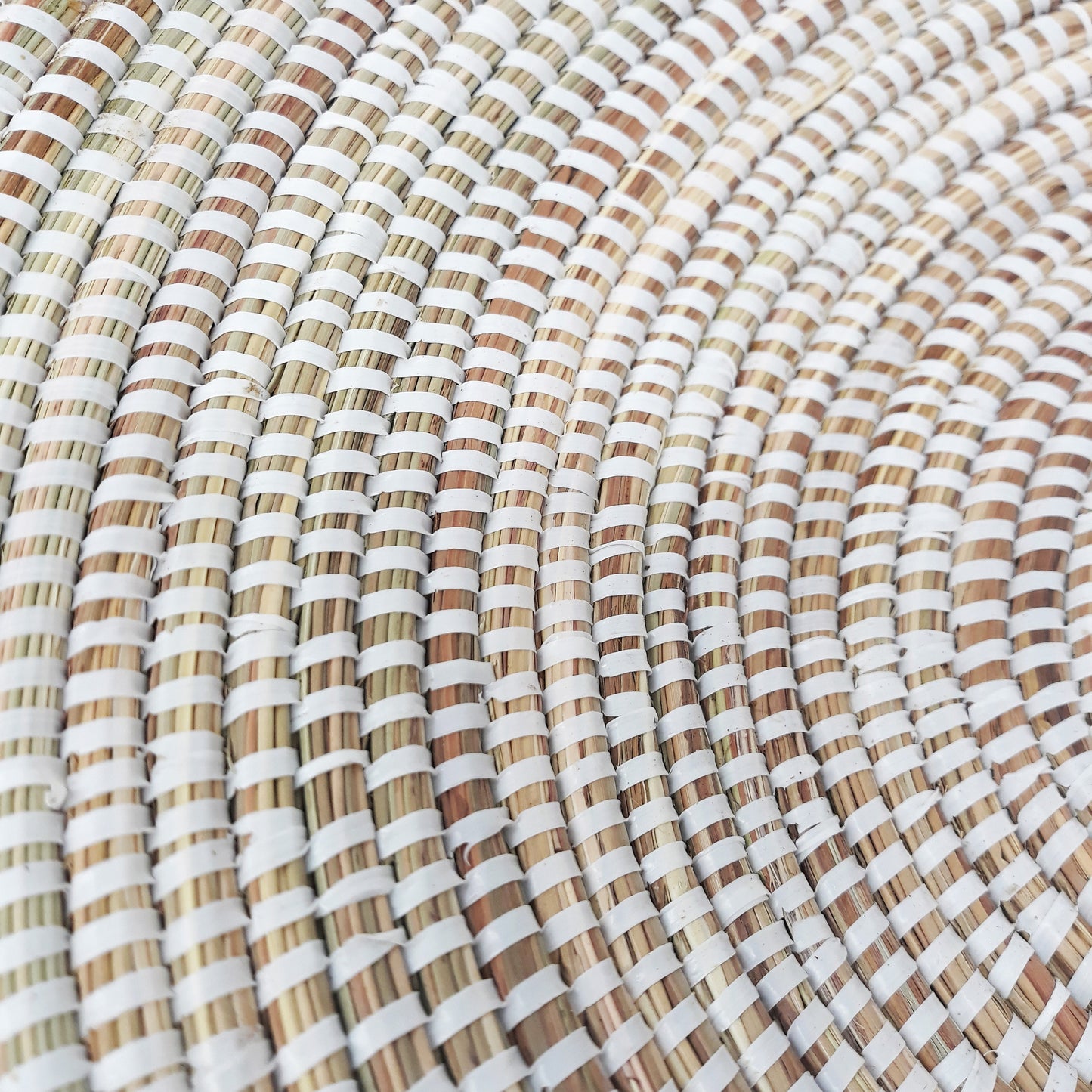 Woven Wall Basket: White African Boho Decor