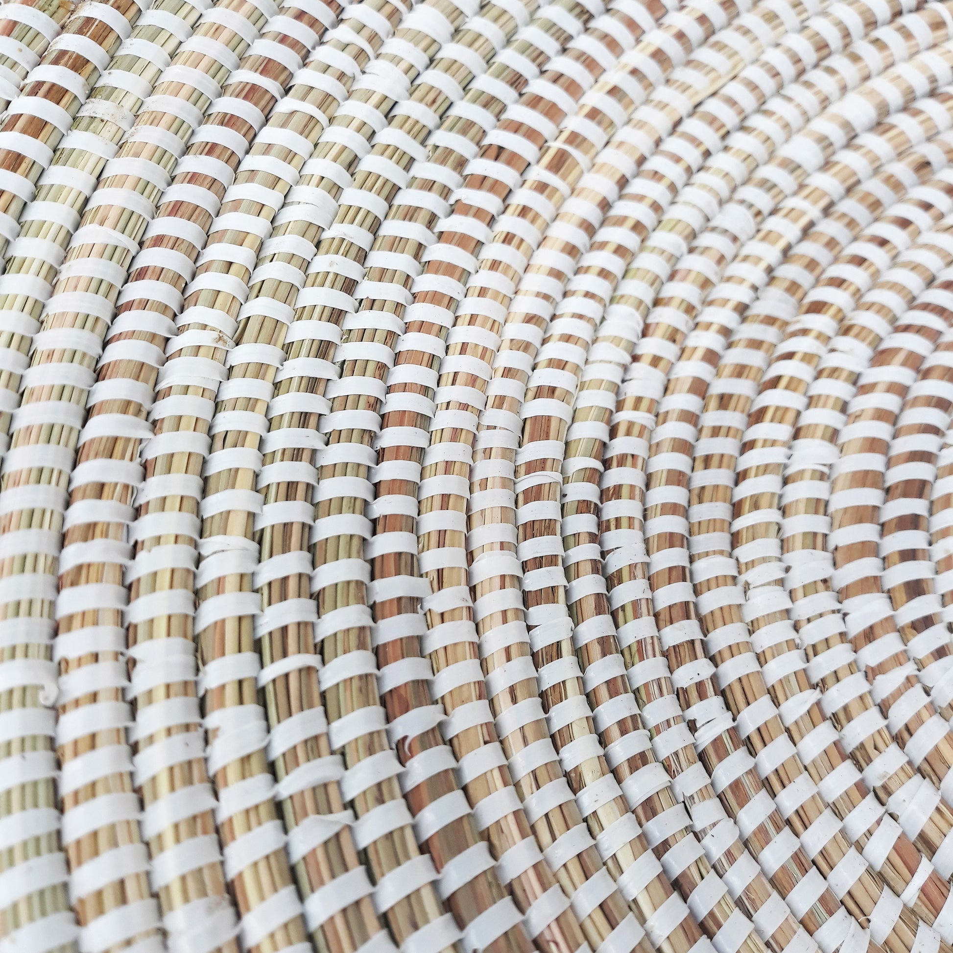 Woven Wall Basket: White African Boho Decor