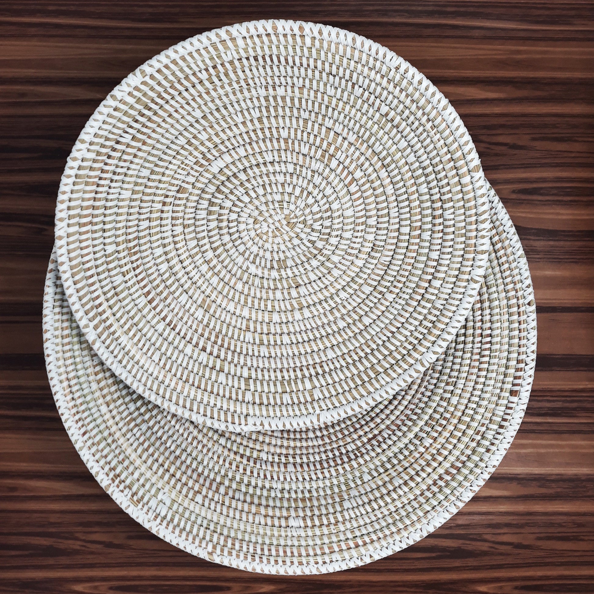 Woven Wall Basket: White African Boho Decor