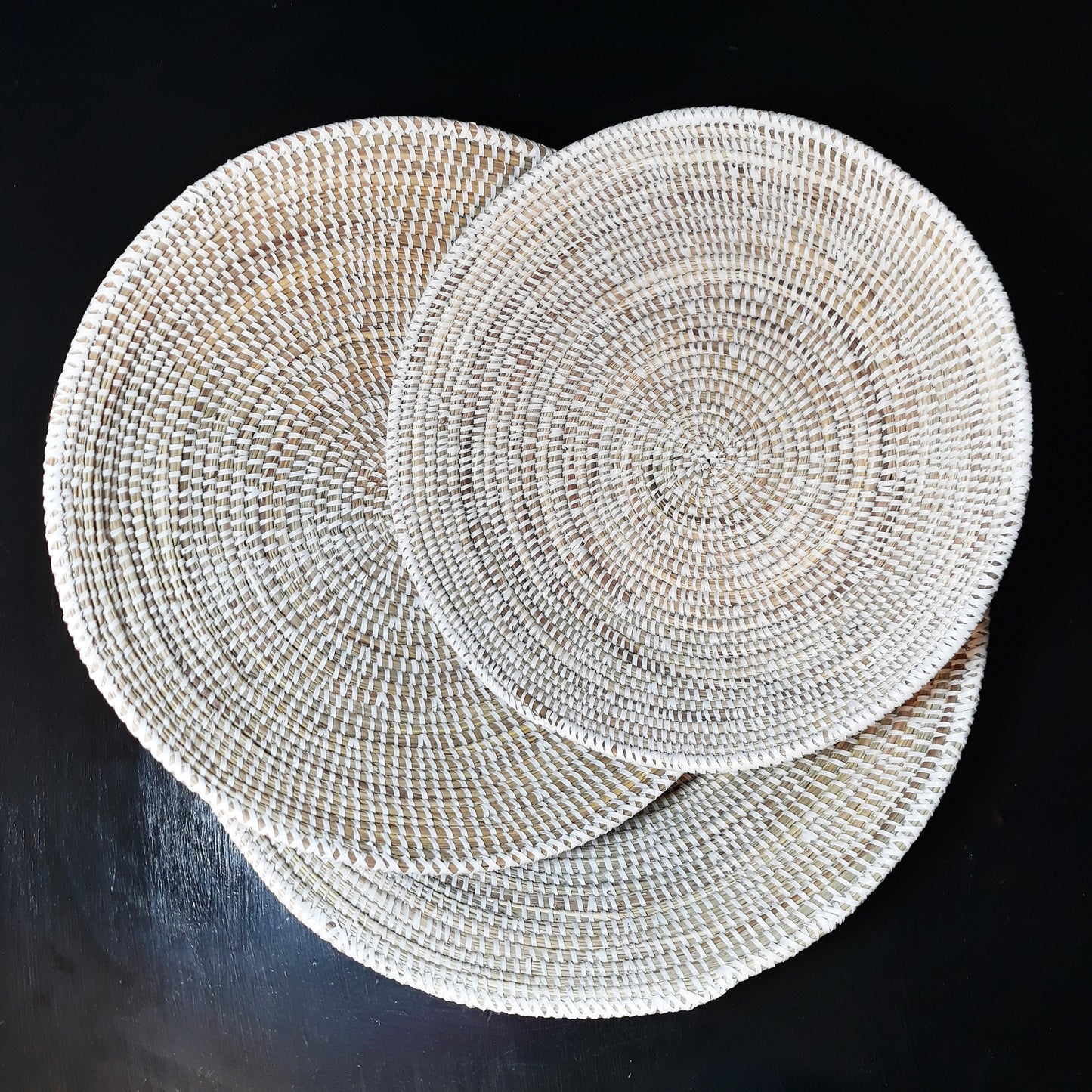 Woven Wall Basket: White African Boho Decor