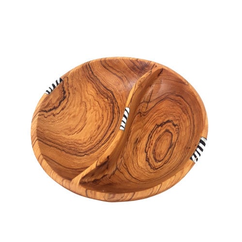 Wooden bowl handmade, Round wood bowl, oval wood bowl, Divided wood bowl, wooden snack bowl, small salad bowl, Olive wood bowl, salsa bowl