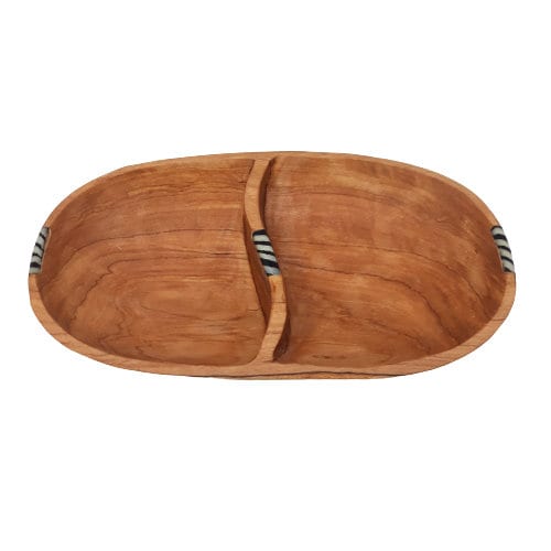 Wooden Divided dish, Monkey Pod Wood Divided Bowl, natural kitchenware, wooden divided bowl, divided plate
