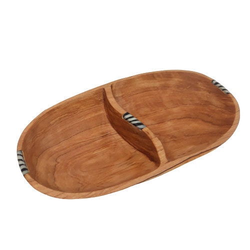 Wooden Divided dish, Monkey Pod Wood Divided Bowl, natural kitchenware, wooden divided bowl, divided plate