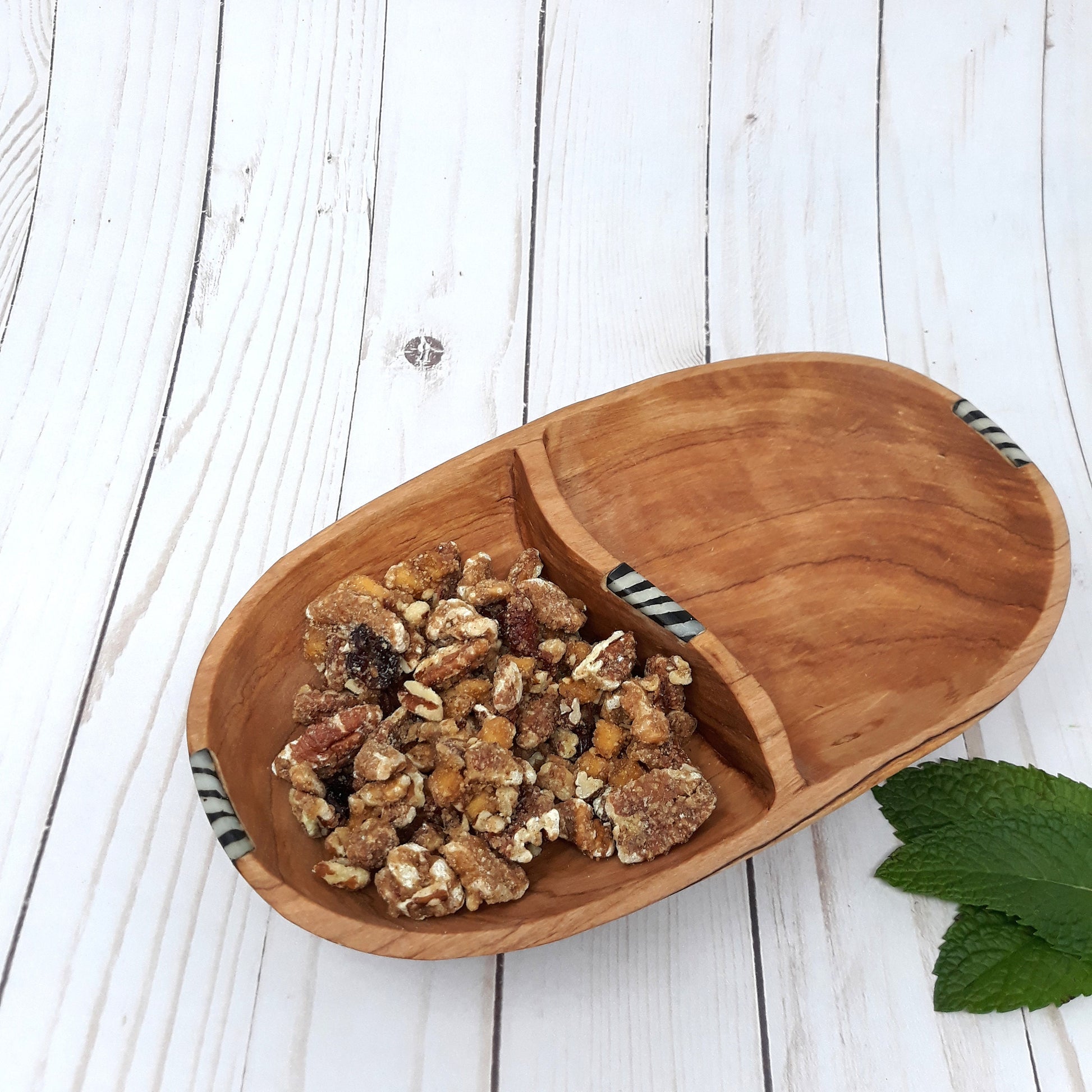 Wooden Divided dish, Monkey Pod Wood Divided Bowl, natural kitchenware, wooden divided bowl, divided plate