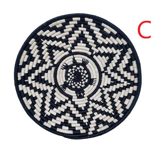 Woven Wall Basket Decor: African Boho Hanging Basket