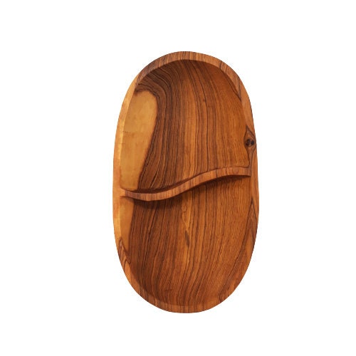 Divided wood bowl, Wooden bowl handmade, Round wood bowl, oval wood bowl, Monkey pod bowl, Olivewood Bowl, wooden snack bowl, section bowl