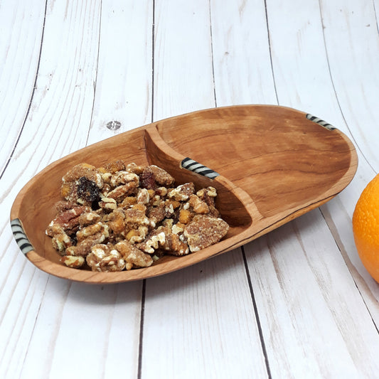 Wooden Divided dish, Monkey Pod Wood Divided Bowl, natural kitchenware, wooden divided bowl, divided plate