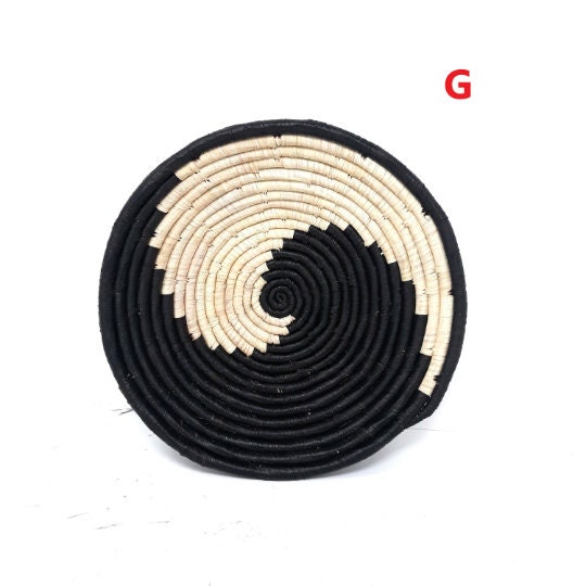 Woven Wall Basket: African Boho Decor, Banana & Sisal Fiber