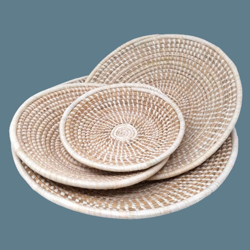 Woven Wall Basket: Natural Boho Decor, African Style