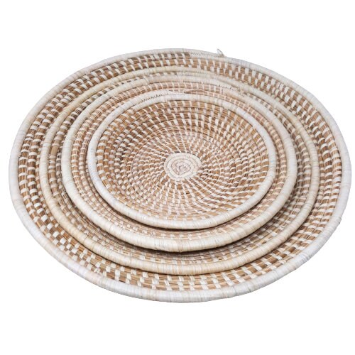 Woven Wall Basket: Natural Boho Decor, African Style