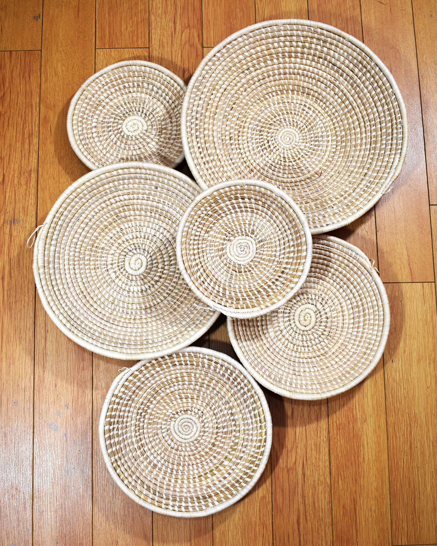 Woven Wall Basket: Natural Boho Decor, African Style