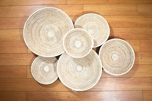 Natural Woven Wall Basket: African Decor