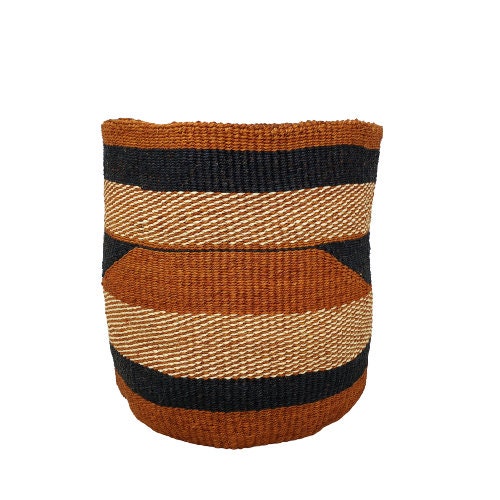 Handwoven Sisal Basket: Kenyan Planter, Storage Decor