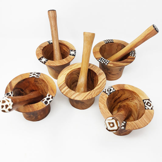 Traditional Olive Wood Pestle and Mortar, Rustic Pestle and Mortar, Herb Grinder, Wooden Spice Grinder, Rustic Wooden Pestle and Mortar