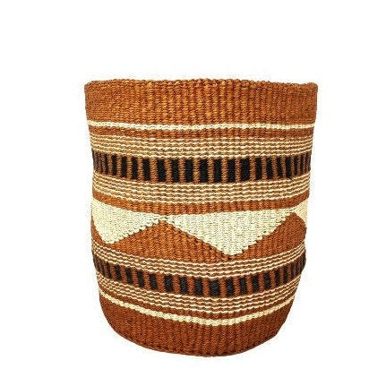 Handwoven Sisal Basket: Kenyan Planter, Storage Decor