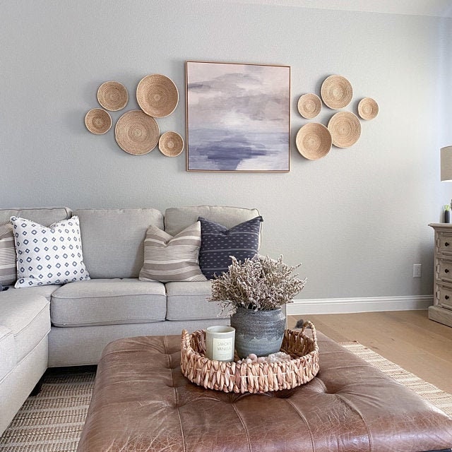 Natural Woven Wall Basket: African Decor