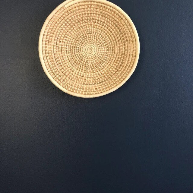 Natural Woven Wall Basket: African Decor