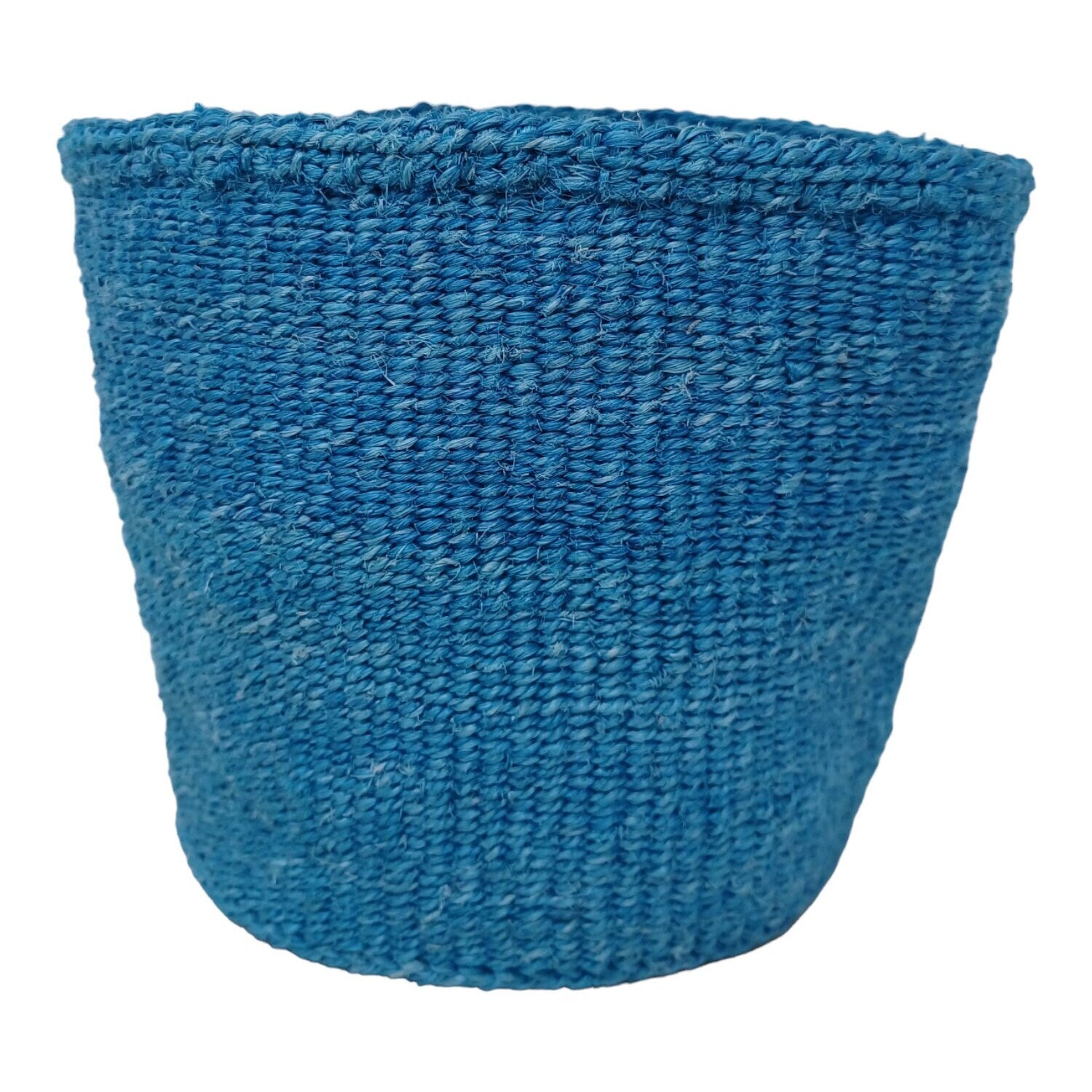 Handwoven Sisal Basket: 7" Boho Plant Pot Cover, Colorful Decor