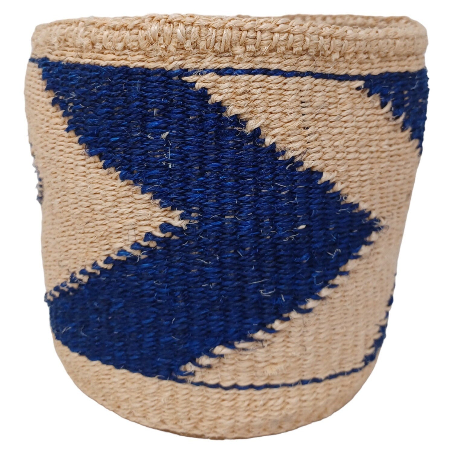 Handwoven Sisal Basket: 7" Boho Plant Pot Cover, Colorful Decor